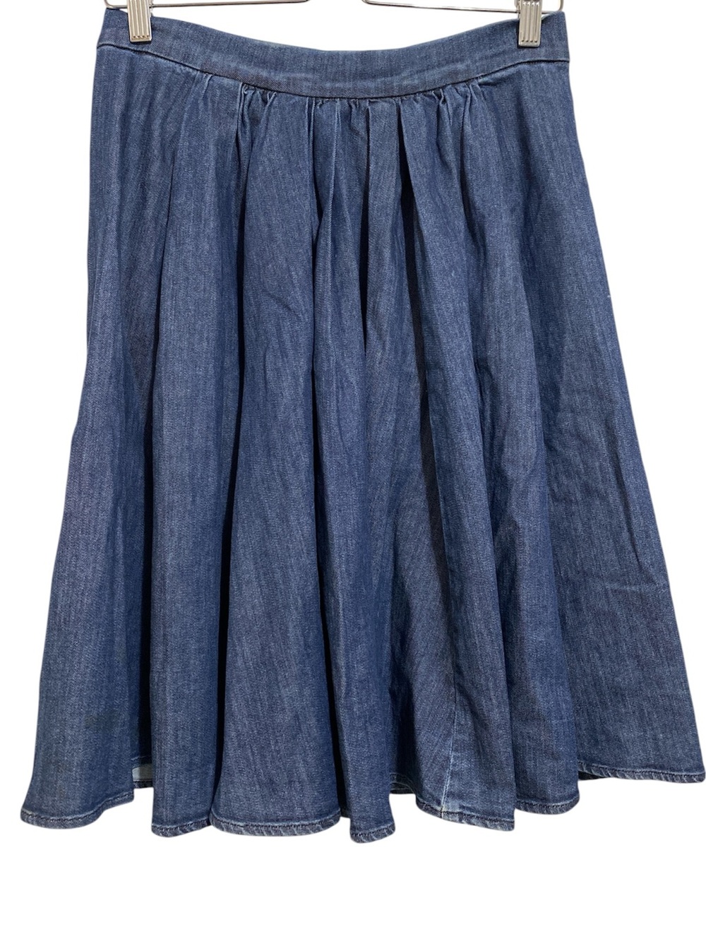 Weekend Max Mara Pleated Front Denim Skirt